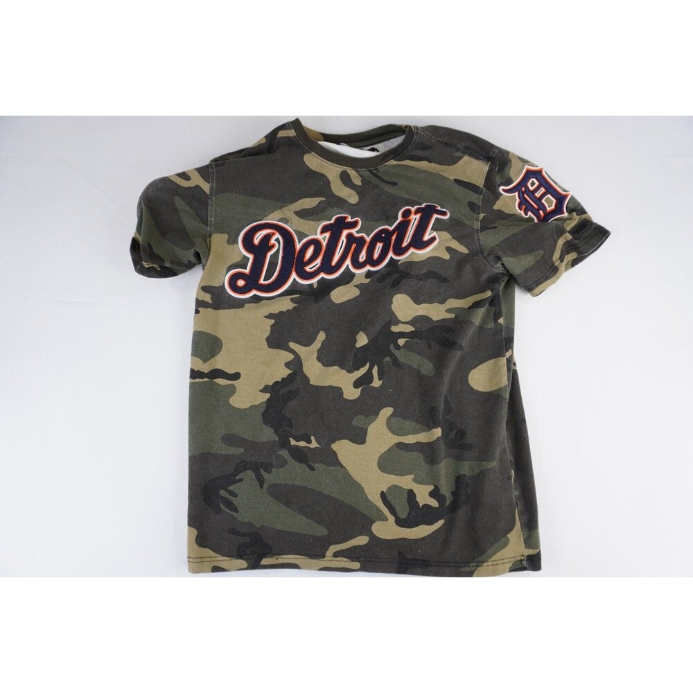Detroit Tigers Pro Standard Camo Shirt Mens Sz Medium Patches